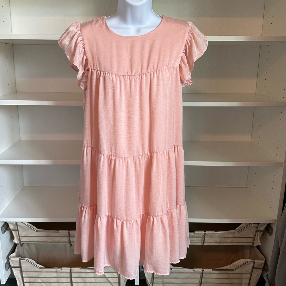 Altar’d State Pink Tiered Babydoll Dress